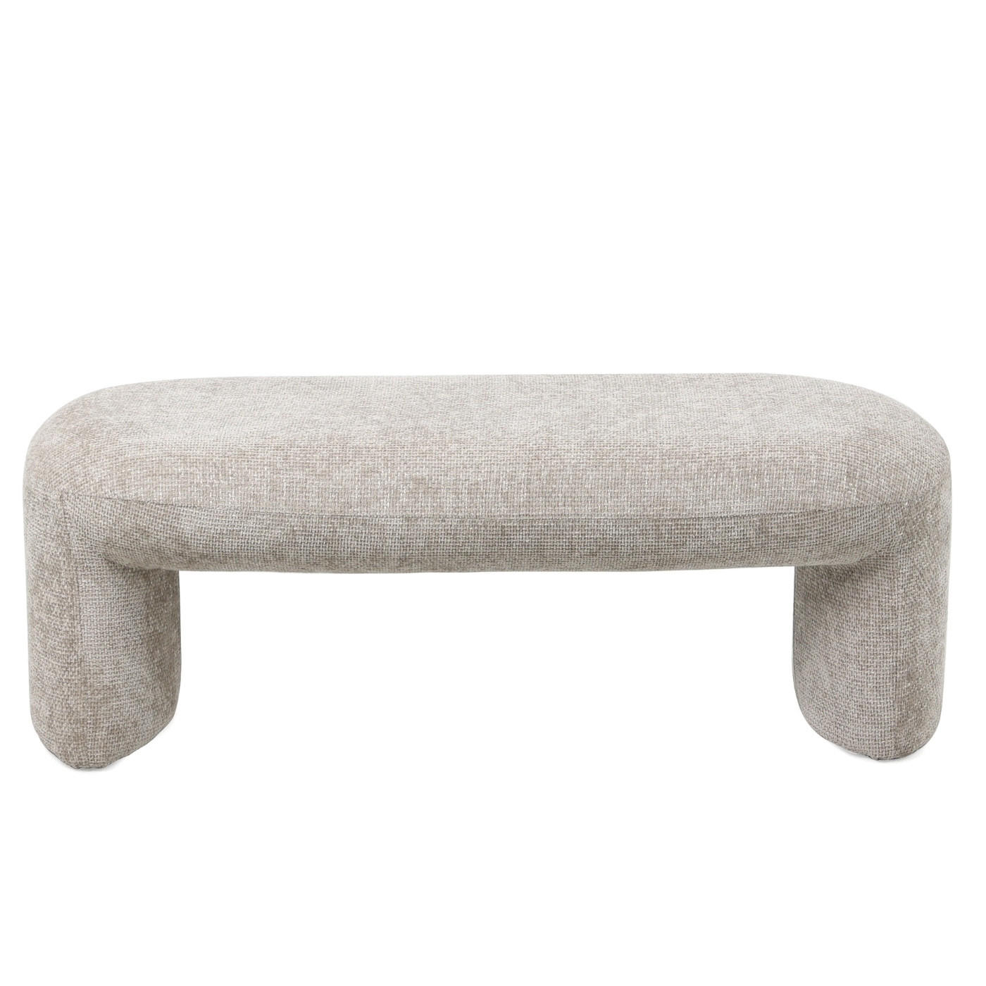 FLURBANK aus Stoff 110cm, taupe - Taupe, Textil (110/40/45cm) - Giga Meubel