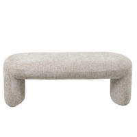 FLURBANK aus Stoff 110cm, taupe - Taupe, Textil (110/40/45cm) - Giga Meubel
