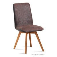 ESSZIMMERSTUHL (6er-Set) Dilga 47x92x60 Schwarz/Braun - Eichefarben/Braun, Kunststoff (60/92/47cm) - 58aufmkessel