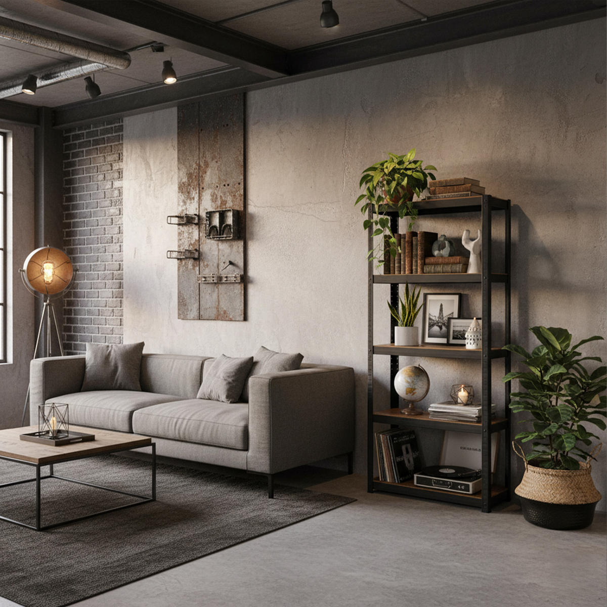 REGAL Crna Smeđa 5-polica 500 kg - višebojno, drvni materijal/metal (90/180/40cm) - Relaxdays