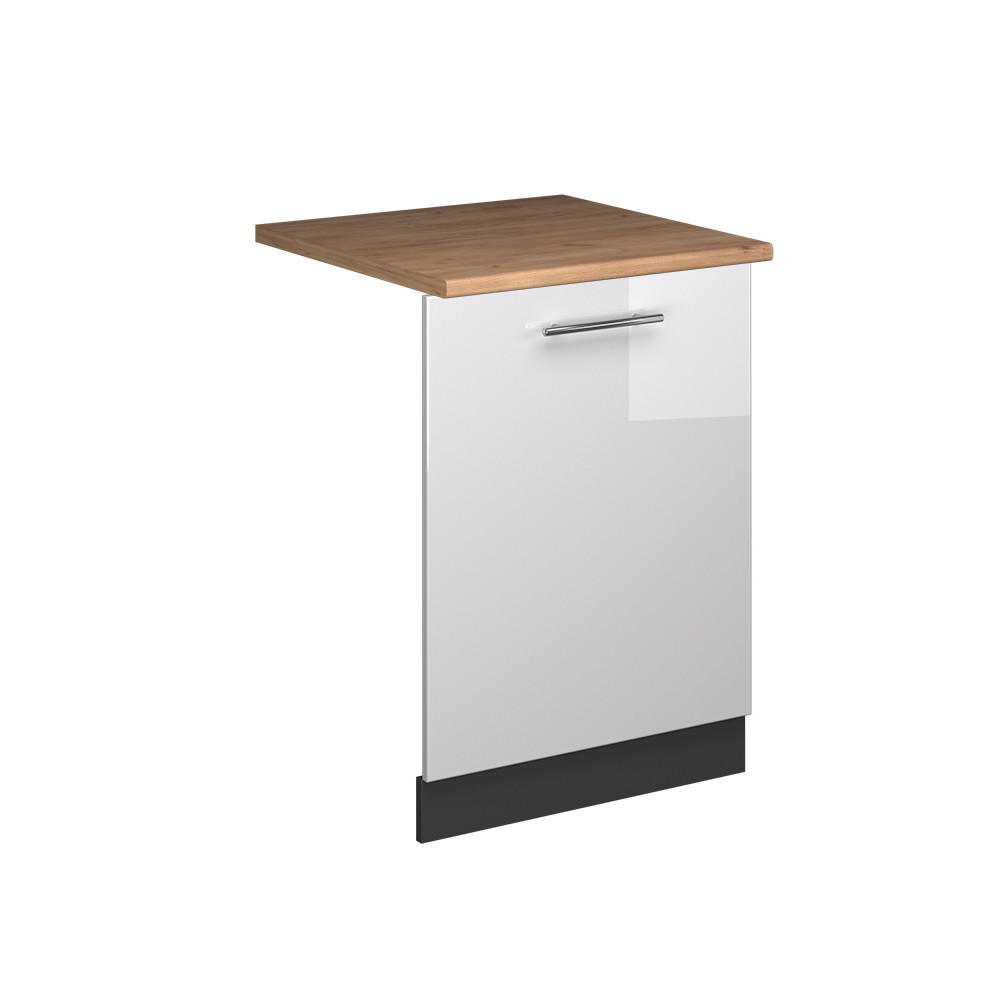 Vicco ČELNÍ PANEL MYČKY Fame-Line Bílá vysoký lesk 60 cm , PD Dub