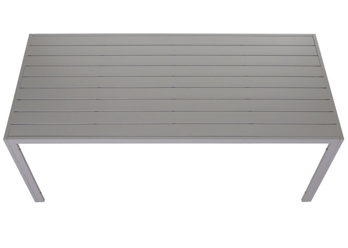 ALU-ESSTISCH 73x180x80cm wetterfest Hellgrau - Hellgrau, Metall (80/180/73cm) - CHEFGASTRO