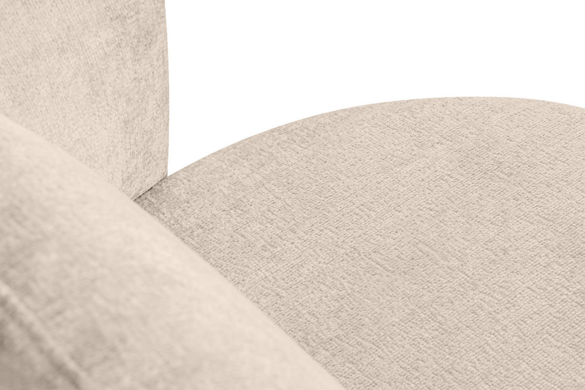 DREHSESSEL RAGGI 360° Drehfunktion mit inklusive dekorativem Kissen, Ecru - Ecru, Textil (92/75/94cm) - KONSIMO®