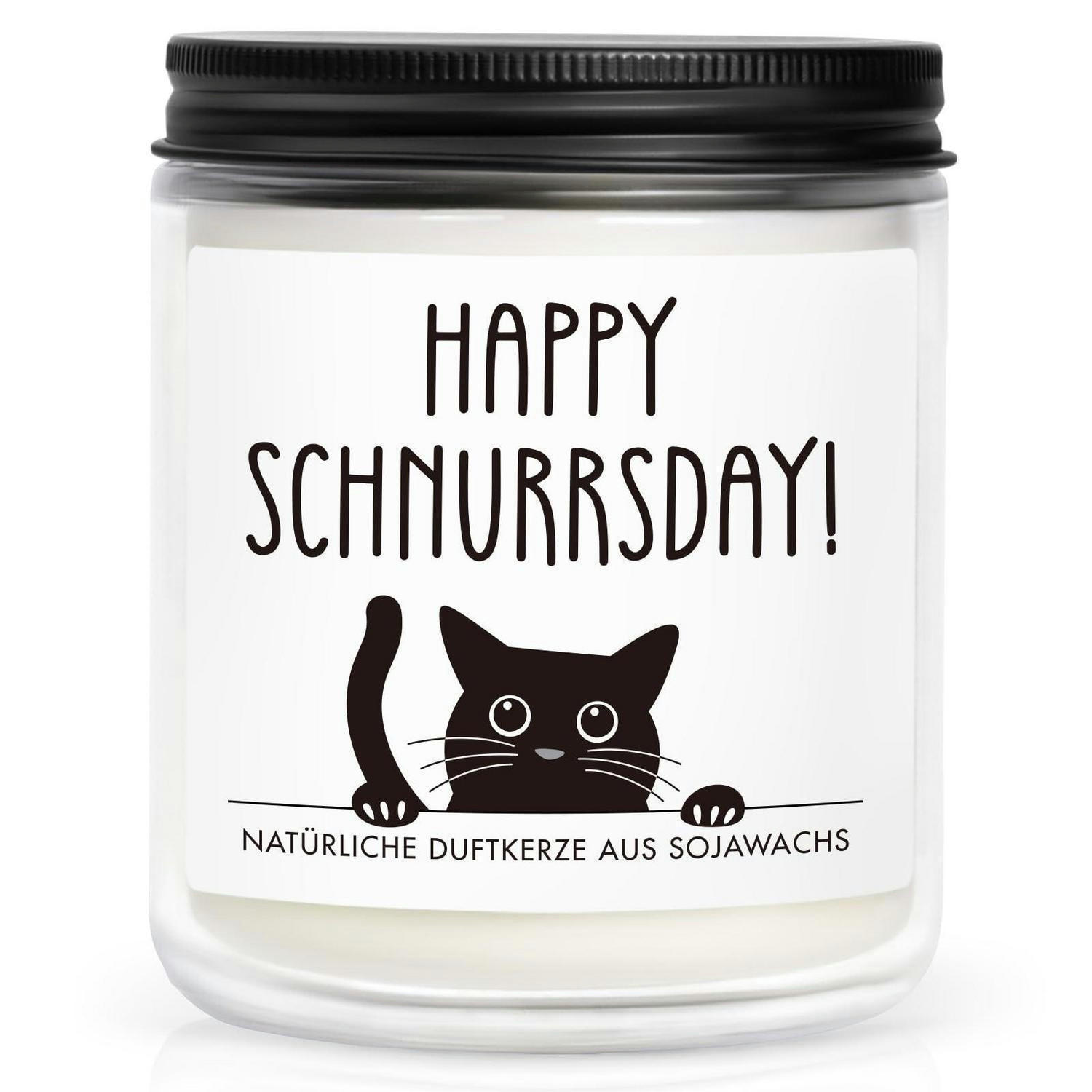 DUFTKERZE im Glas Lavendel Sojawachs 35h Brenndauer - Schwarz, Paraffin (9cm)