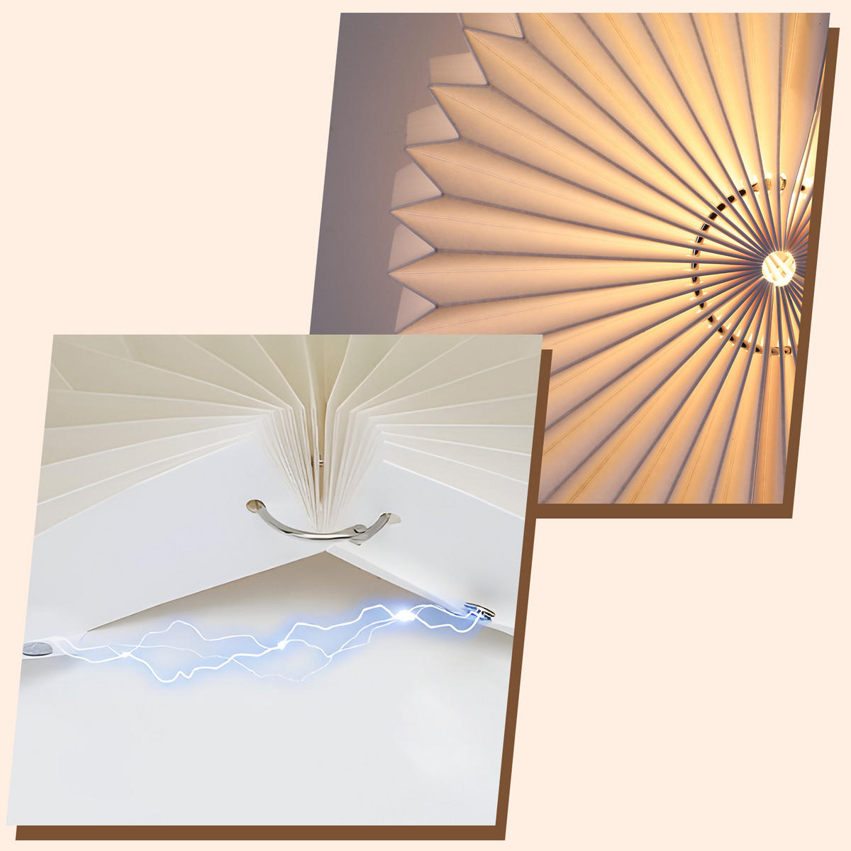 WANDLEUCHTE Leuchth 14.5/24.7/22 cm - Weiß, Papier (22/24.7/22cm) - ZMH