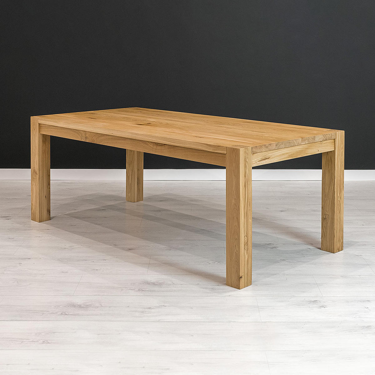 ESSTISCH Gustav aus massivem Eichenholz 160x80 cm - Eichefarben/Braun, Holz (160/80/75cm) - Danzz