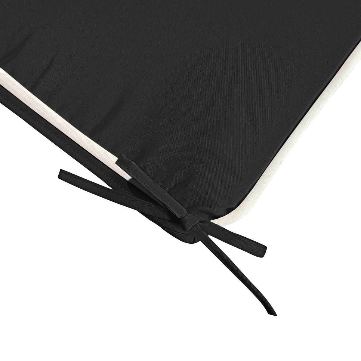 SITZKISSEN 4-tlg., Schwarz - Schwarz, Textil (40/4.5/40cm) - Oviala