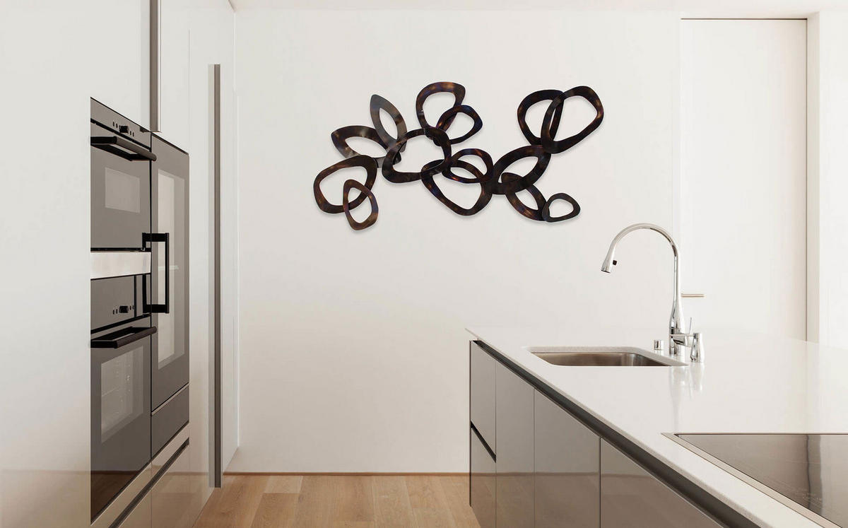 WANDDEKO Braun 120/60 cm - Braun, Metall (3/60/6cm) - KUNSTLOFT