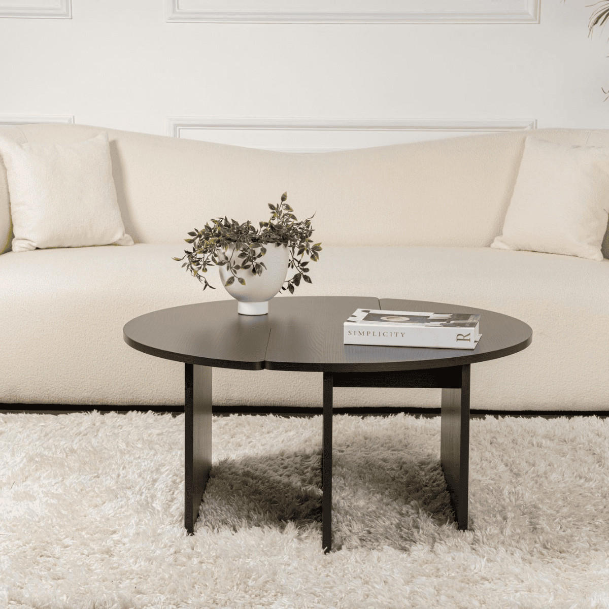 COUCHTISCH (2er-Set) moira 90/90/41 cm - Schwarz, Holzwerkstoff (90/90/41cm) - Calicosy