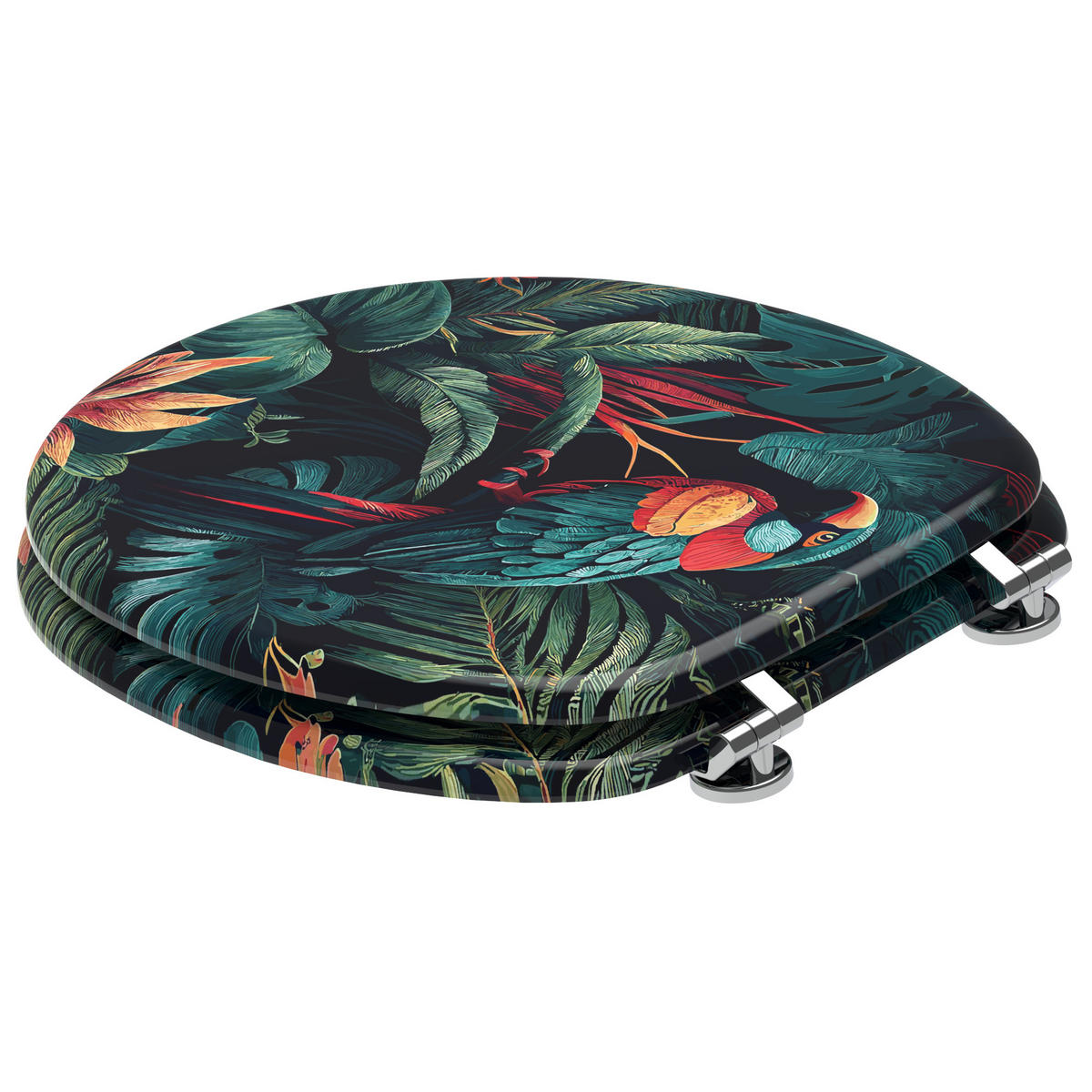 WC-SITZ Exotic - Grün, Holzwerkstoff (38/6/47cm) - Sanilo