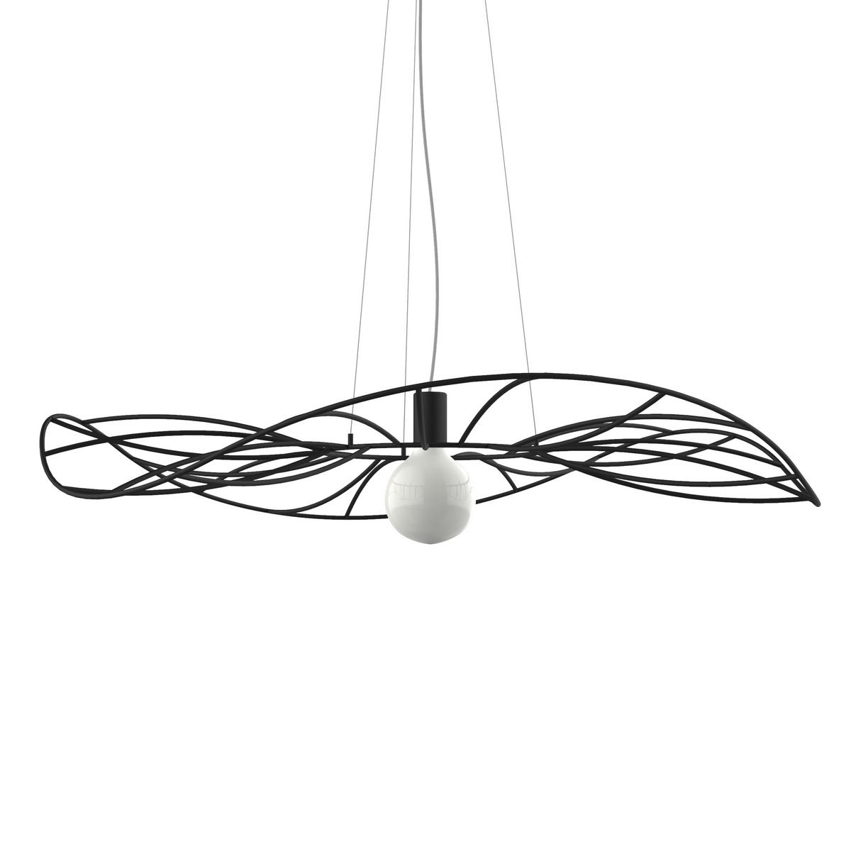 HÄNGELEUCHTE - Schwarz, Metall (90/120/12.5cm) - Lumicom