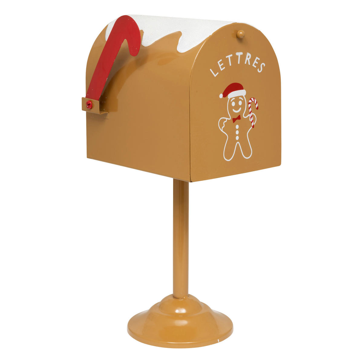 BRIEFKASTEN Metall Weihnachtsmann 32 cm auf Ständer - Goldfarben, Metall (13.5/31.5/17cm) - Atmosphera Createur d´interieur