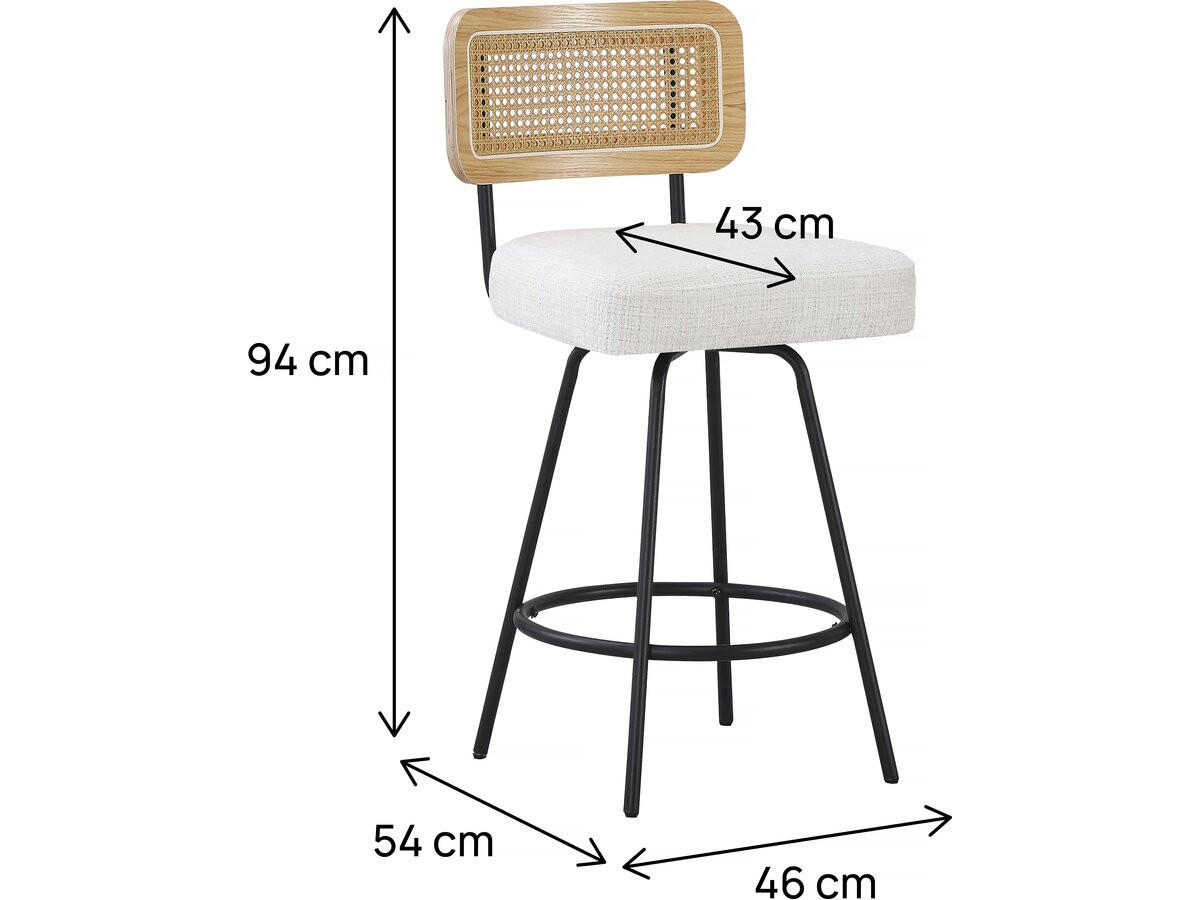 STUHL & BARHOCKER wilfried beige - Beige, Textil (46/94/54cm) - Habitat Garten