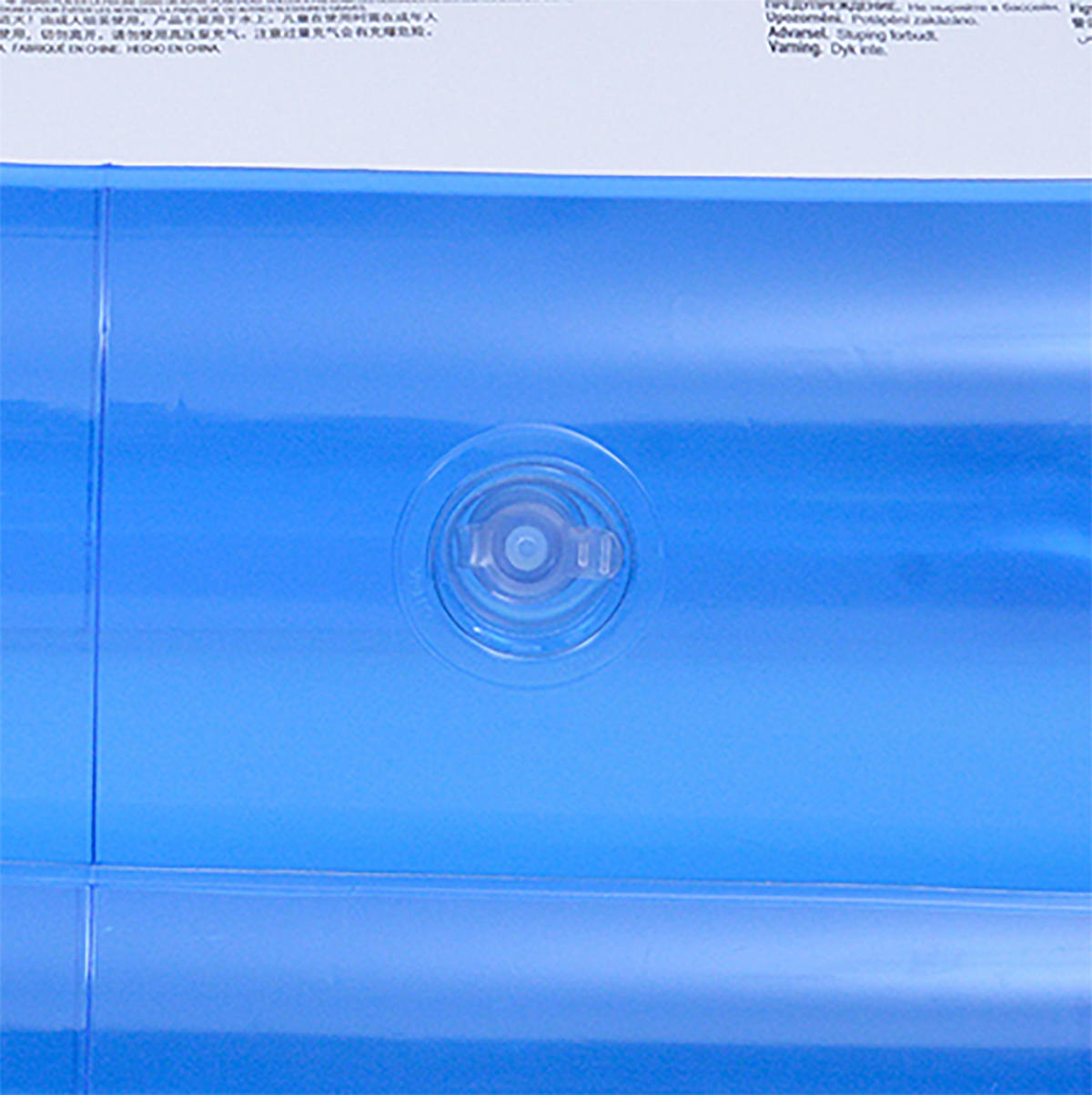 PLANSCHBECKEN rechteckig 155 x 108 x 46 cm blau mit 2 Luftringen und Ablaufventil - Blau, Kunststoff (108/155cm) - Avenli