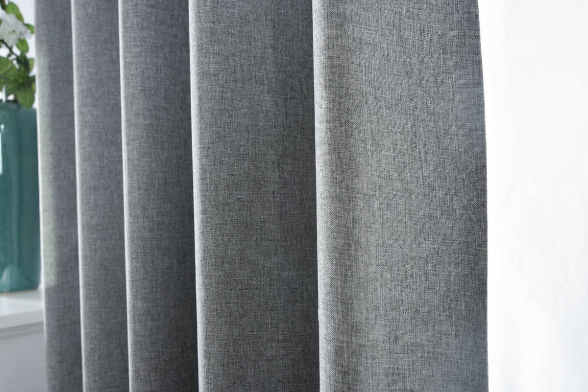 VORHANG BOSTON DARK HxB 245x140 cm Grau - Grau, Textil (140/245cm) - Gardinenbox