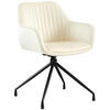 ESSZIMMERSTUHL Samt Creme - Creme/Schwarz, Textil/Metall (58/81/58cm) - CLP