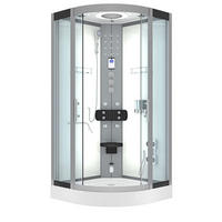 DAMPFDUSCHE Duschkabine D58-10T3 Weiß 90x90 - Weiß, Glas/Kunststoff (90/90/215cm) - AcquaVapore by Sandra Jentho