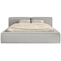 POLSTERBETT Tilves Low Hellgrau 160x200 cm - Hellgrau/Schwarz, Kunststoff/Textil (160/200cm) - Selsey