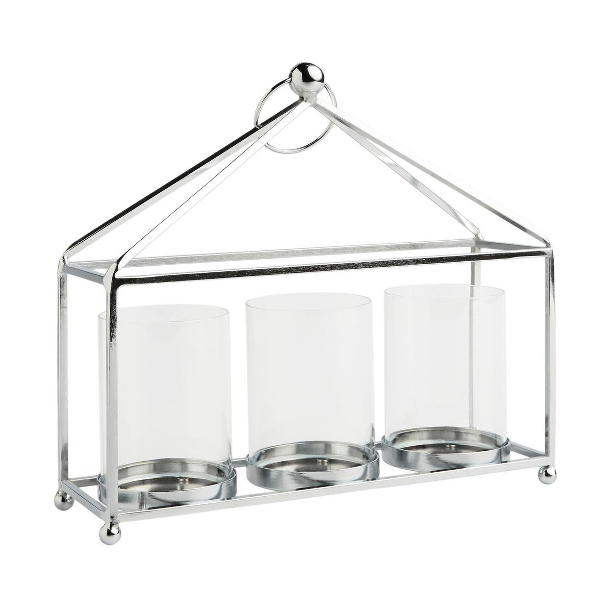 KERZENSTÄNDER Cassa - Silberfarben, Metall (28/26/8.5cm) - home&you