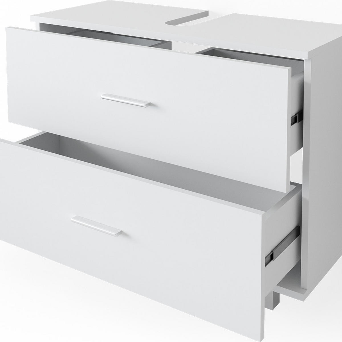 WASCHBECKENUNTERSCHRANK Ilias Weiß 80 x 60.8 cm - Weiß, Holzwerkstoff (80/60.8/33cm) - Vicco