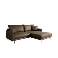 ECKSOFA Selva – modernes Design trifft auf höchsten Komfort, Braun - Braun, Holz (246/190cm) - Panda Möbel