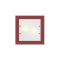 DECKENLEUCHTE - Rot, Metall (41/41/6cm) - Lumicom