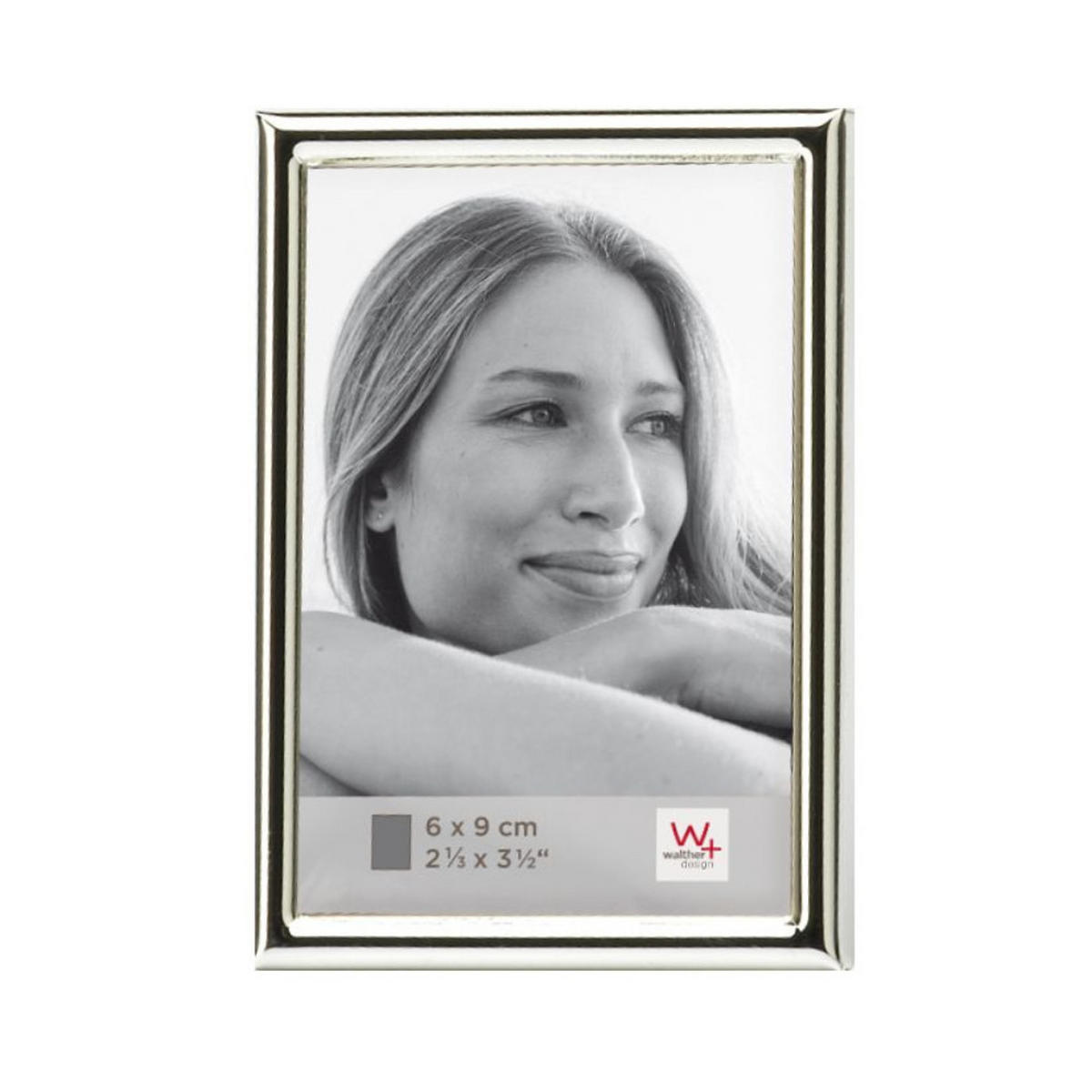 BILDERRAHMEN Chloe 6x9 cm, silber - Silberfarben, Metall (7.6/10.6/1cm) - walther design