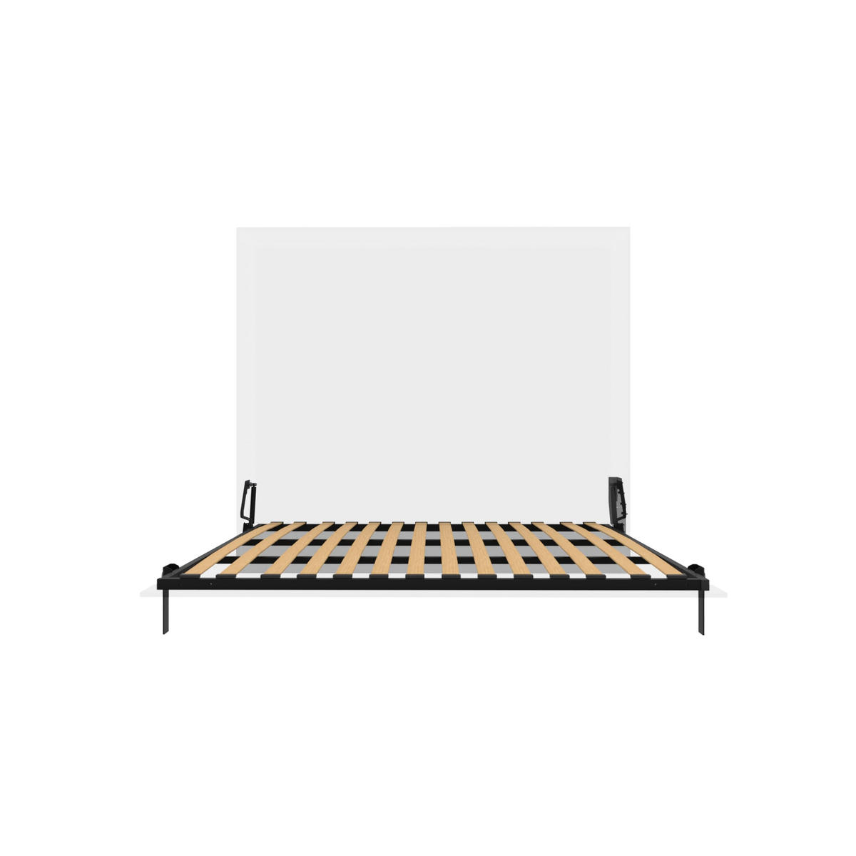 SCHRANKBETT Morphy Einbaubares 200x192 Horizontal - Weiß, Holz/Metall (200/192cm) - WallBedKing