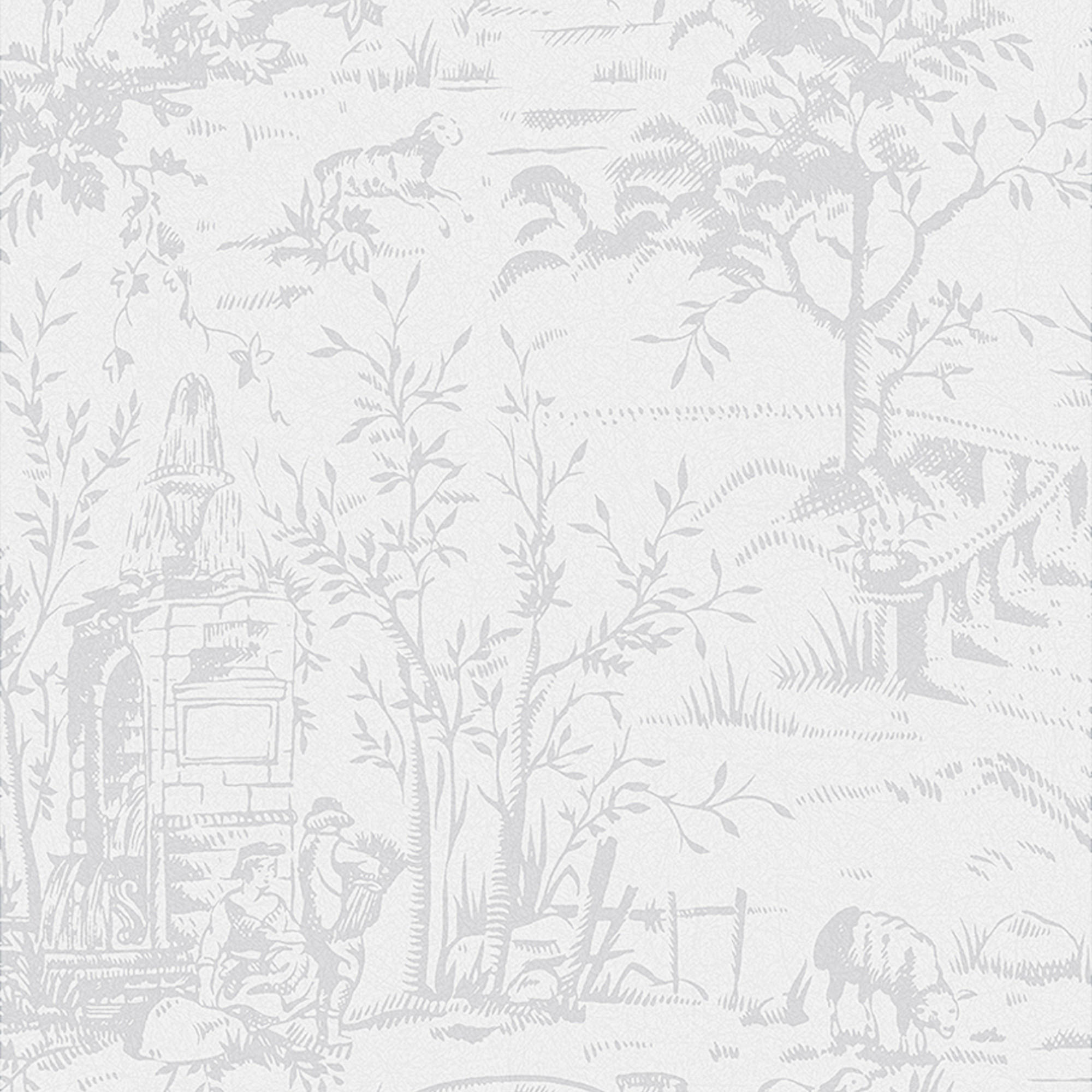 Laura Ashley Vliestapete Grau 52x1000 cm