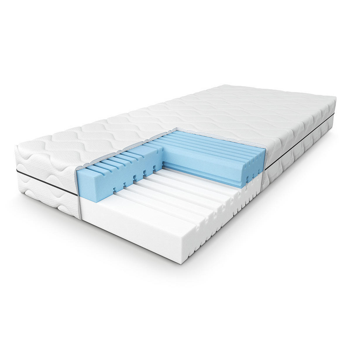 SCHAUMMATRATZE Firmflex - Weiß, Textil (90/200cm) - Mr Mattress