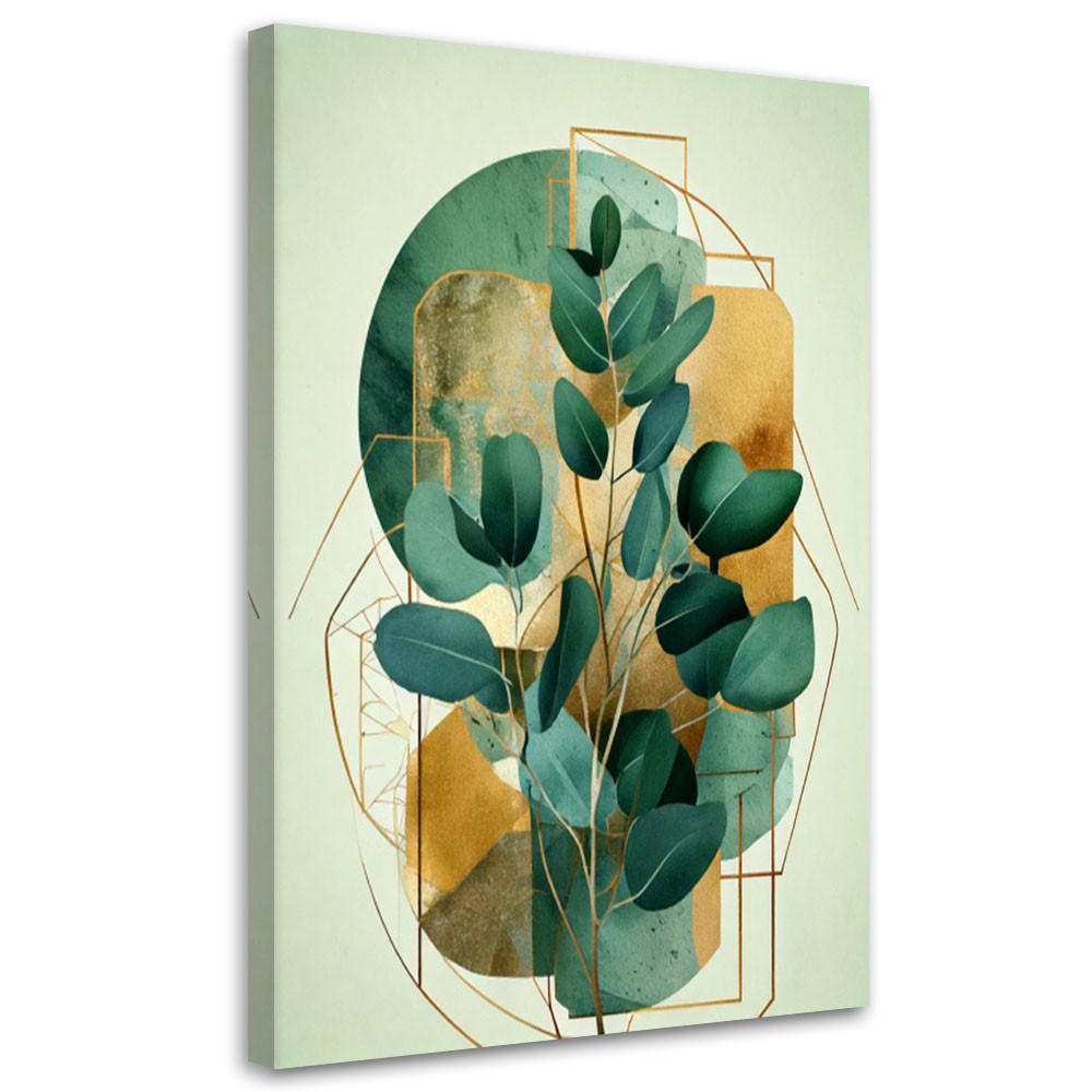 Feeby Leinwandbild Grün 40x60 cm