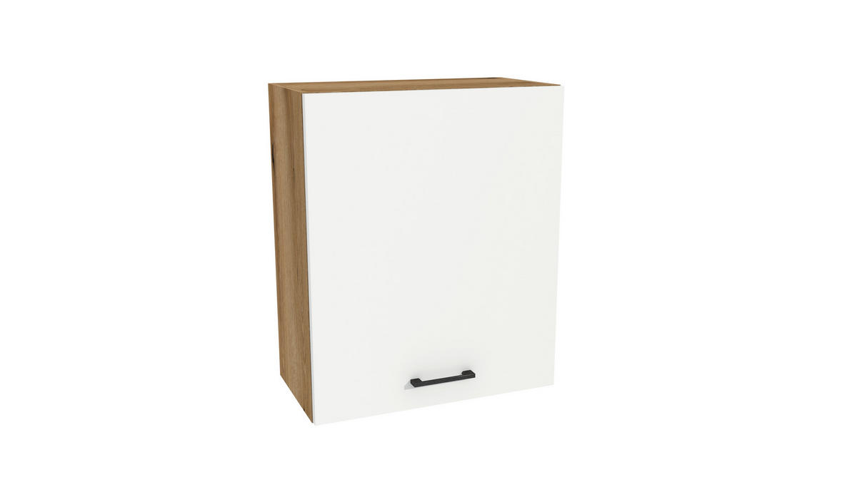 WINKELKÜCHE 240x180 cm mit Arbeitsplatte- SIMPLY Z20 - in Weiß Matt / Eiche - Eichefarben/Schwarz, Holz (420/212/53cm)