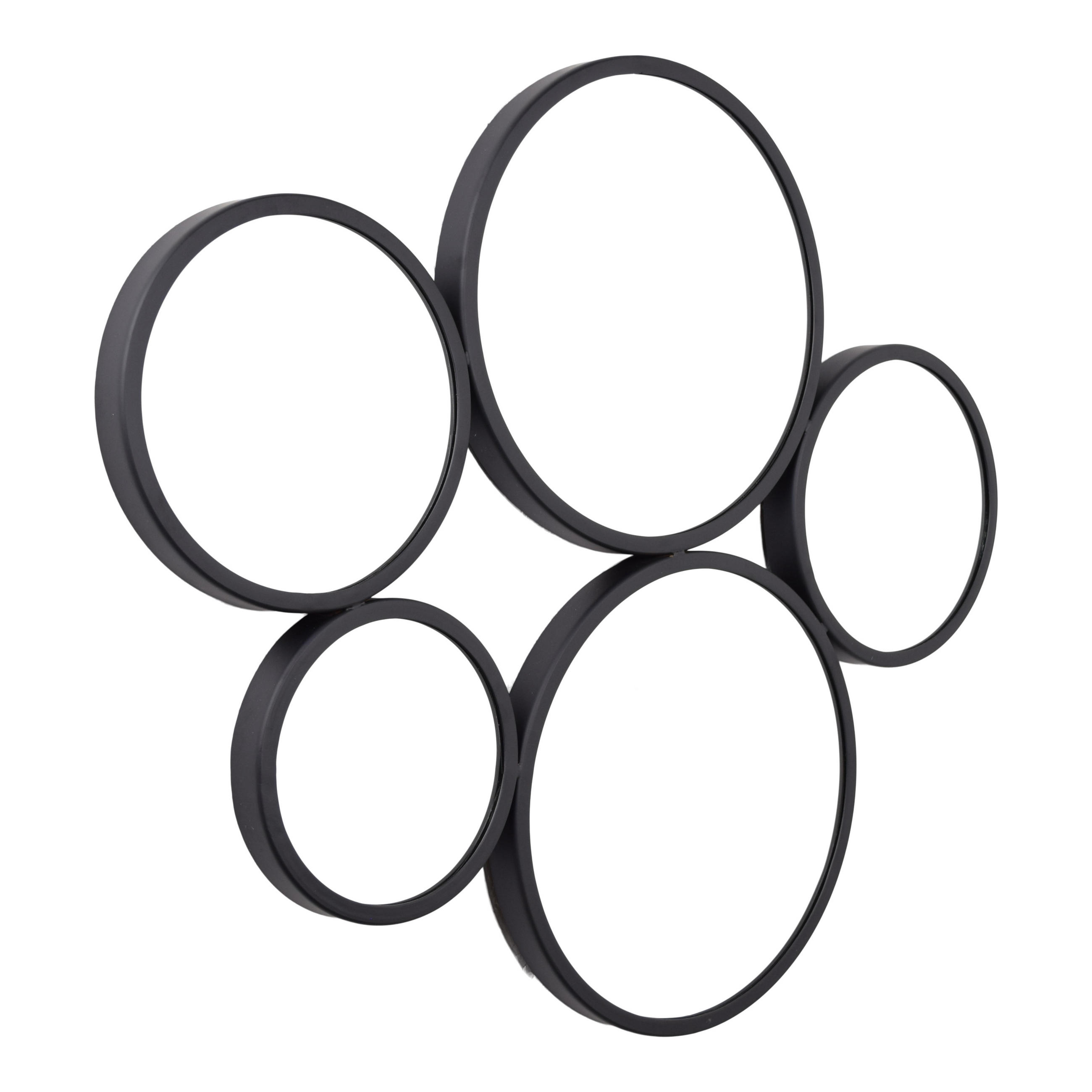 WANDSPIEGEL Bubbles Schwarz - Schwarz, Metall (82/70/4cm) - LOFT42