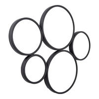 WANDSPIEGEL Bubbles Schwarz - Schwarz, Metall (82/70/4cm) - LOFT42