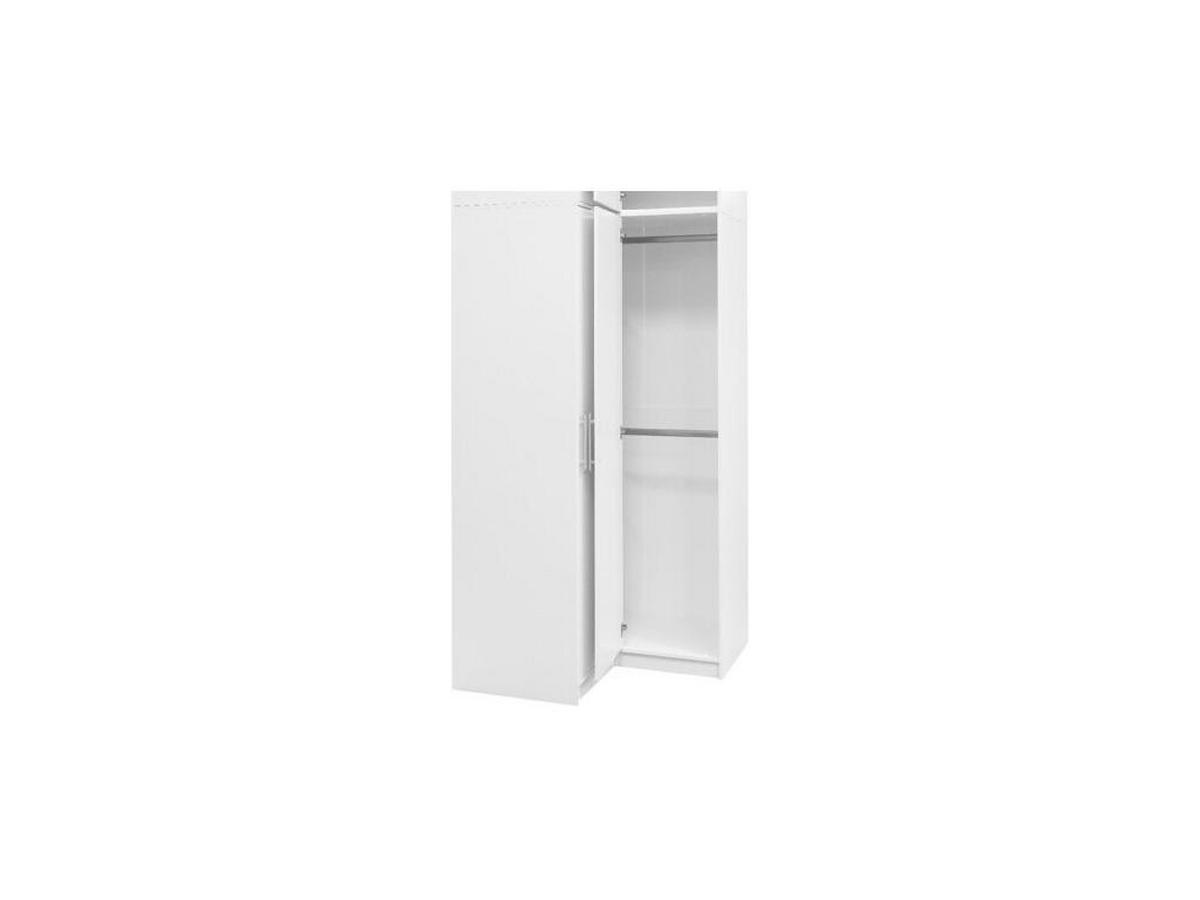 KLEIDERSCHRANK - 115.2 cm x 106.5 cm - holz - weiß Lizandro - Weiß, Holz (115.2/200/106.5cm) - Vente-Unique