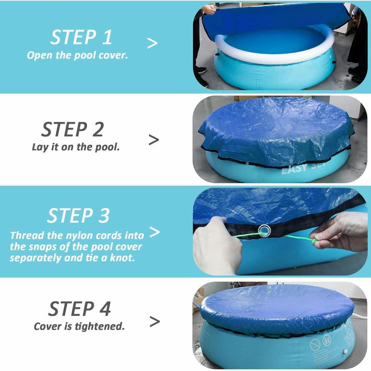 POOL Abdeckplane 457 cm Rund Blau - Blau, Kunststoff (457/457cm)