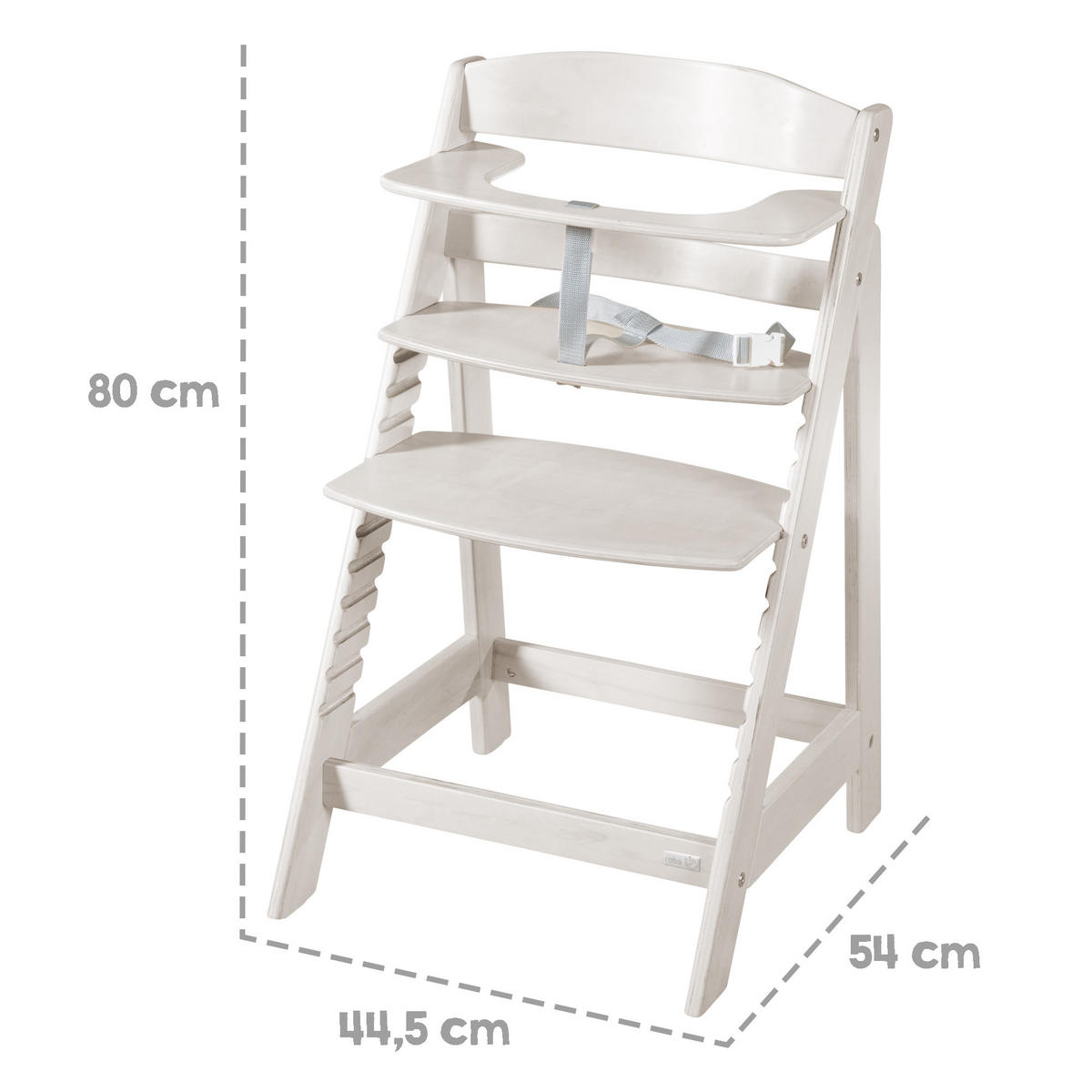 KINDERHOCHSTUHL Sit Up Flex Natur-Grau - Hellgrau, Holzwerkstoff (44.5/80/54cm) - Roba