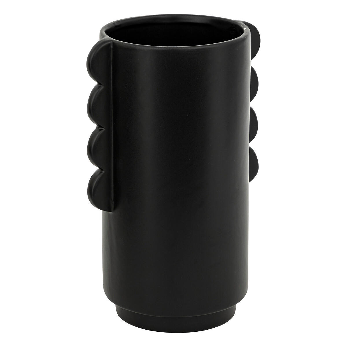 VASE Keramik Wavy Bliss Ø 13 cm - Schwarz, Keramik (25.5cm) - Atmosphera Createur d´interieur