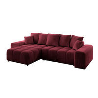 ECKSOFA Ottomane links/rechts ENIL-L 290x175x84 Bordeaux Velours - Bordeaux, Holzwerkstoff/Kunststoff (290/175cm) - ALTDECOR