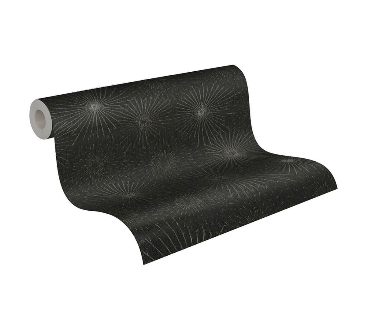 VLIESTAPETE Schwarz 53/1005 cm - Schwarz, Textil (53/1cm) - KUNSTLOFT