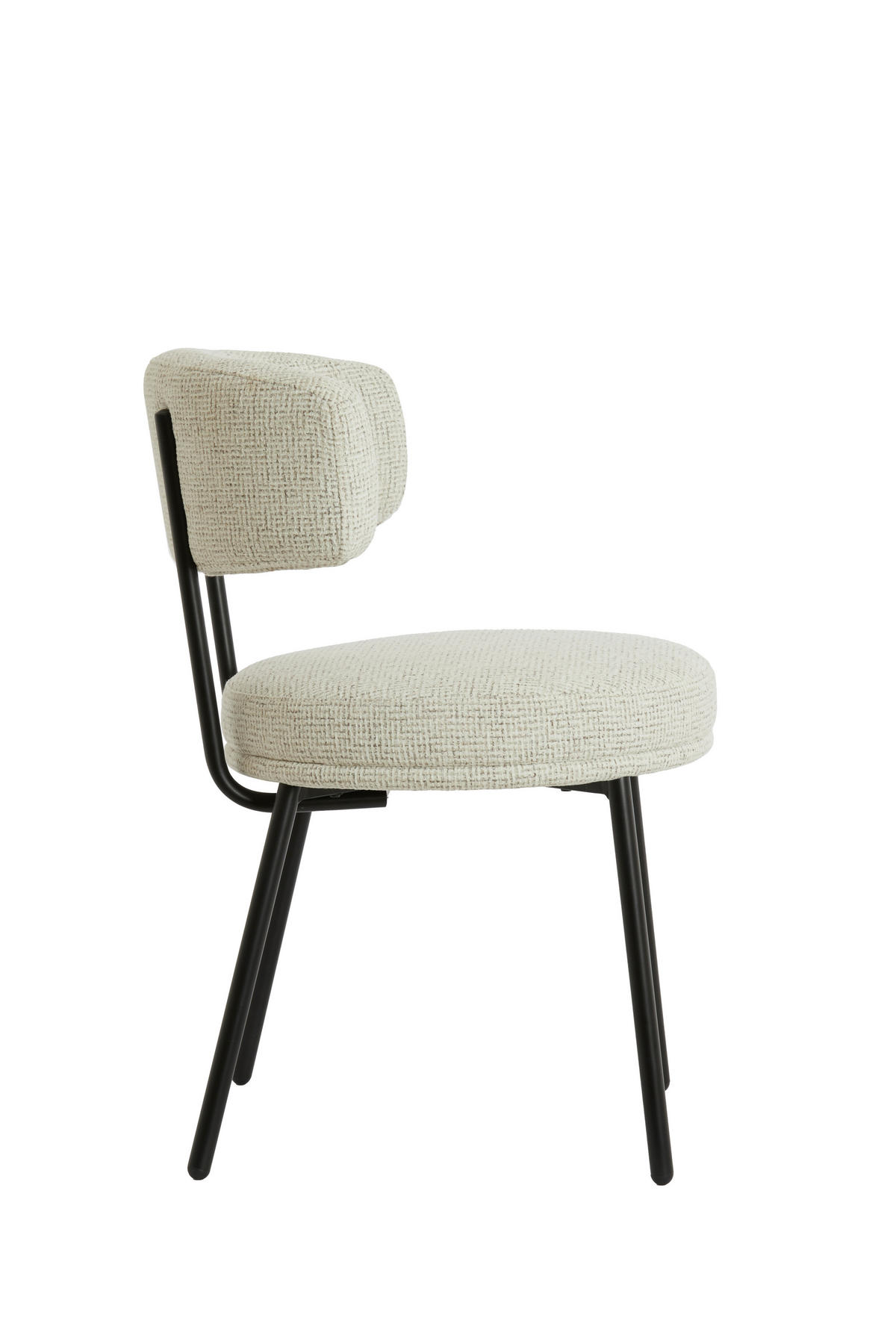 ESSZIMMERSTUHL Harvie Weiß 57/55/77 cm - Weiß, Textil (55/77/57cm) - Light & Living