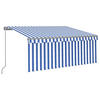 MARKISE Manuell Einziehbar mit Rollo 3x2,5 m Blau - Blau, Metall (250/1/300cm) - furnicato