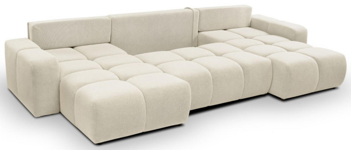 ECKSOFA Beige Curio 09 Mit Schlaffunktion Ausziehbar - Beige, Textil (359/177cm) - Sepro Meble