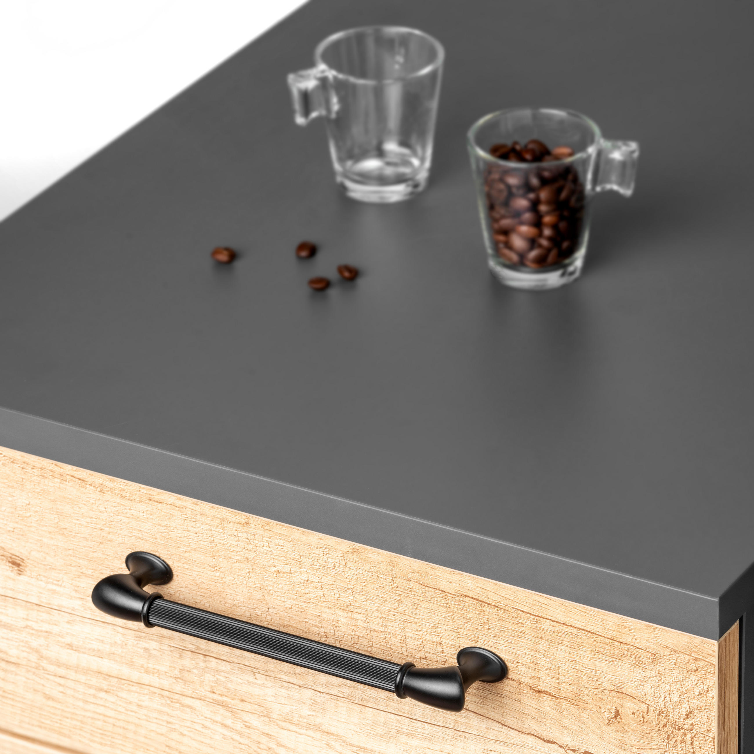 Thumbnail - Emuca Möbelgriffe, Schwarz, Metall, 1.83x4x18.4 cm, Schlafzimmer, Kleiderschränke, Schrankzubehör