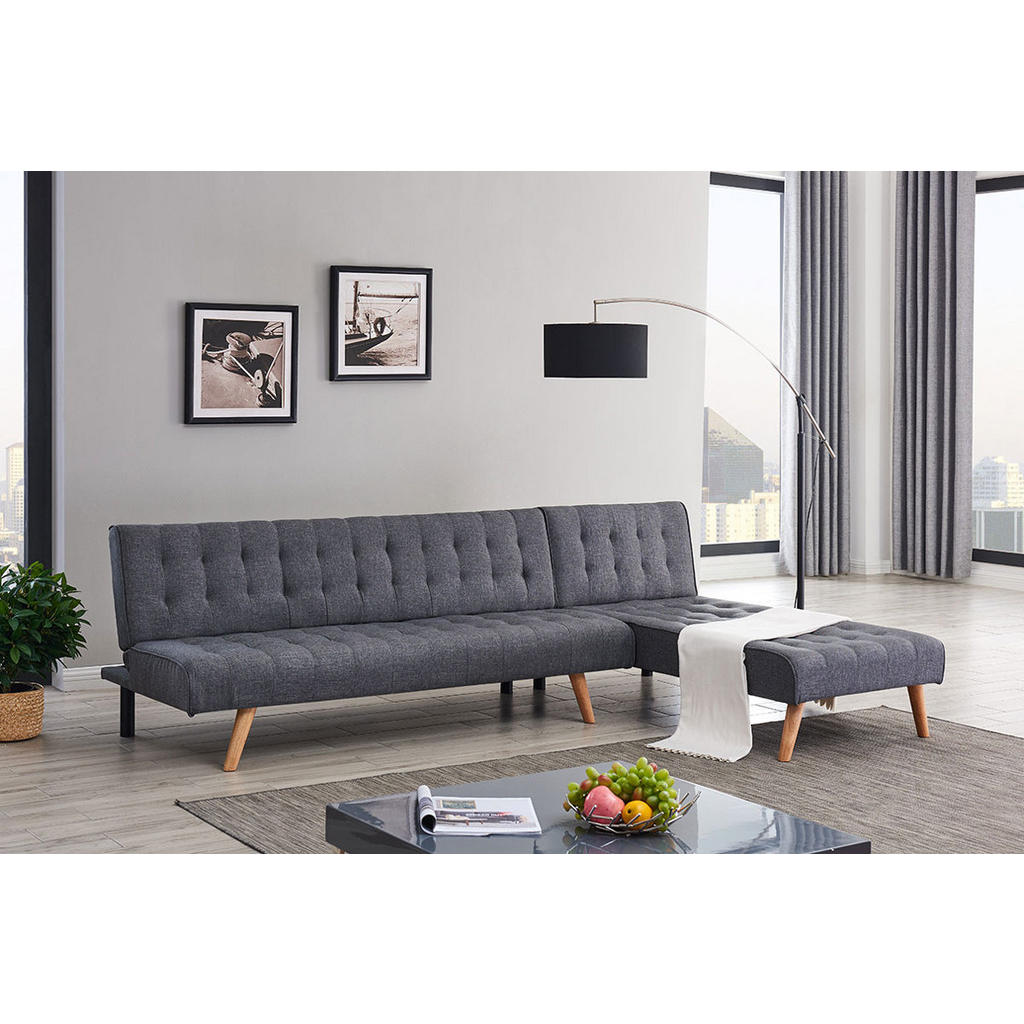 Thumbnail - MCW Ecksofa, Anthrazit, Textil, L-Form, 256x176 cm, Wohnzimmer, Sofas & Couches, Wohnlandschaften, Ecksofas