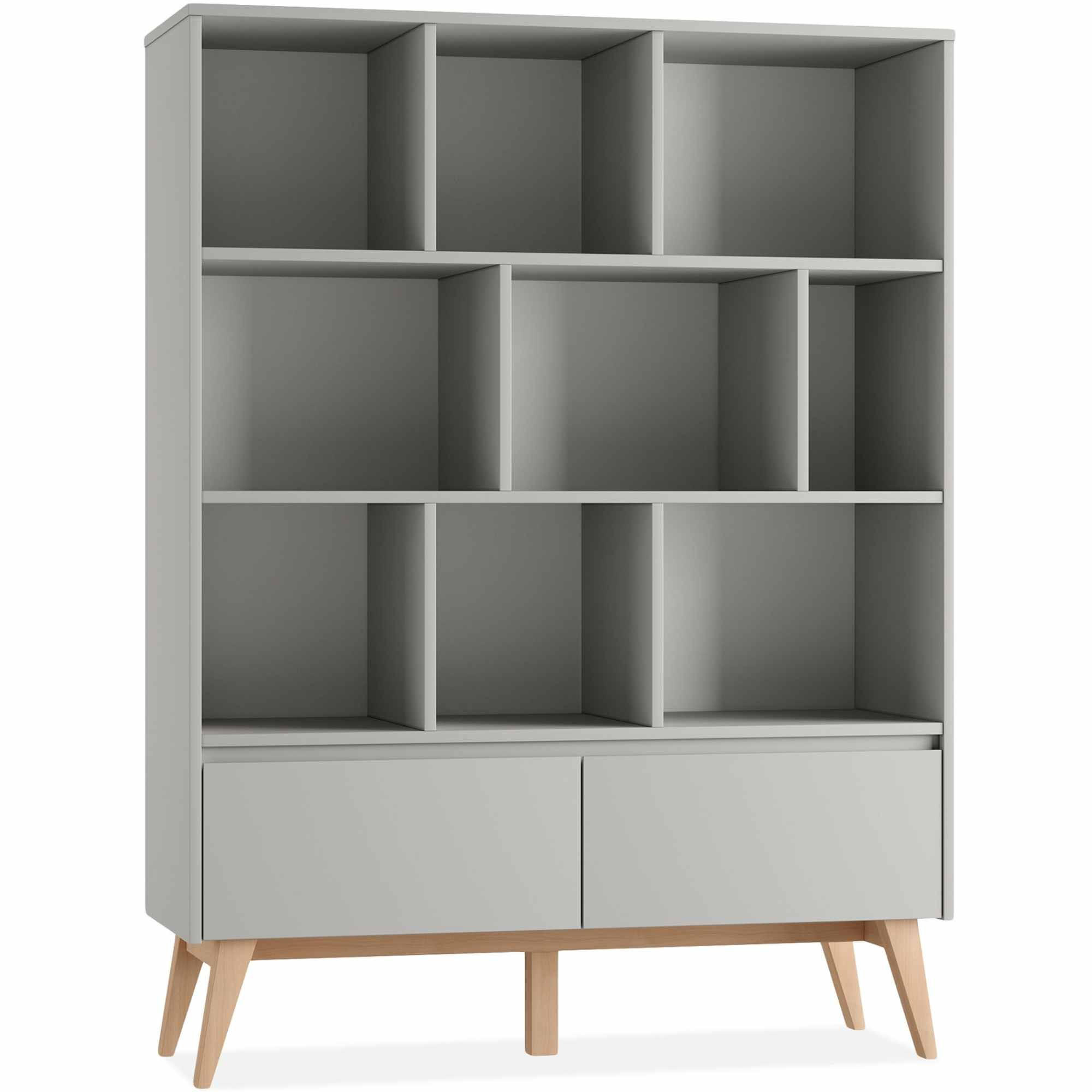 KINDERREGAL Dambi - Grau, Holz (120/160/43cm) - KONSIMO®