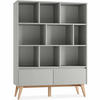 KINDERREGAL Dambi - Grau, Holz (120/160/43cm) - KONSIMO®