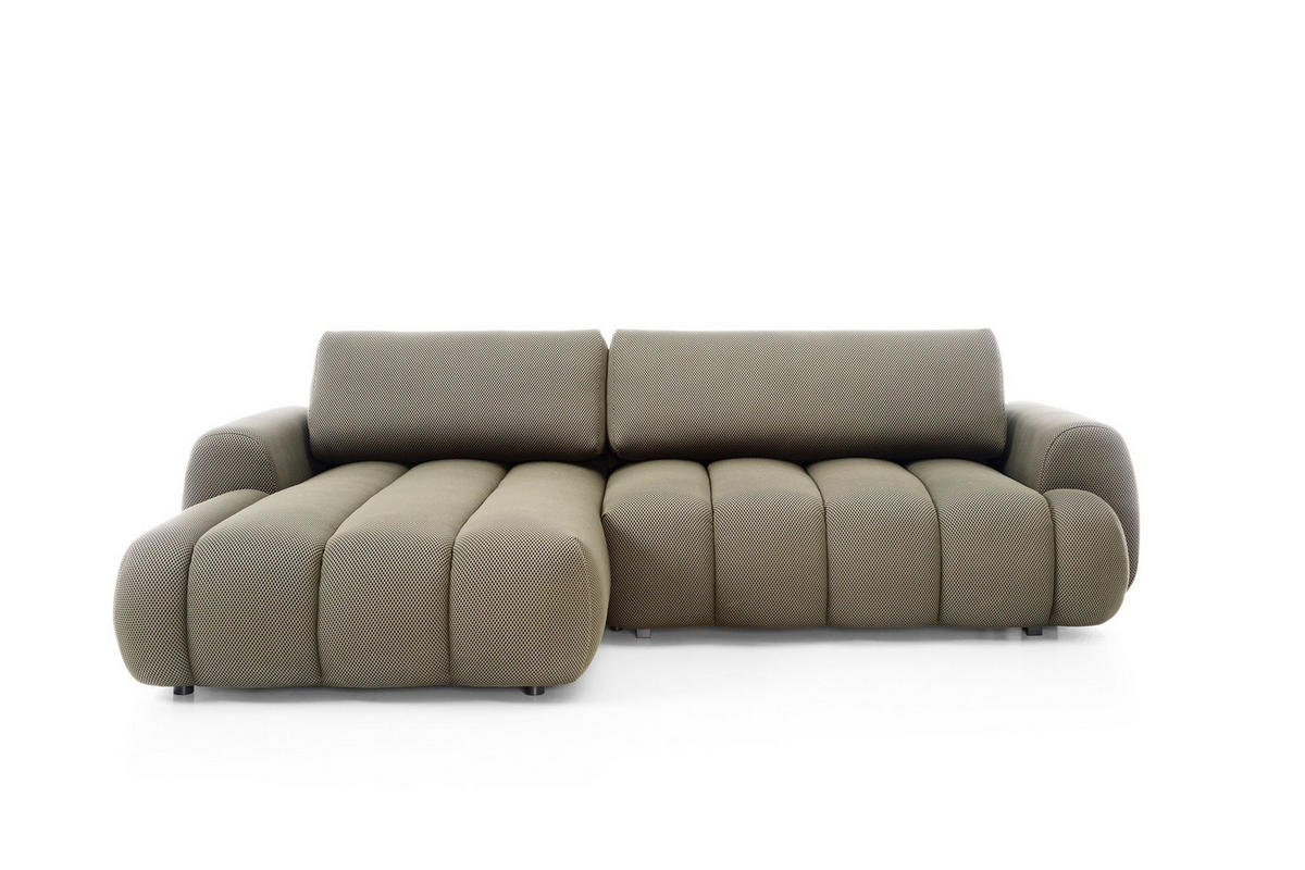 ECKSOFA SITO Braun Jersey mit Schlaffunktion - Braun, Holz (272/168cm) - MASSENO