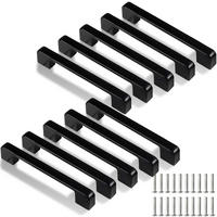 MÖBELGRIFF Schwarz 10er-Set 128 mm - Schwarz, Metall (1.3/2.3/13.8cm)