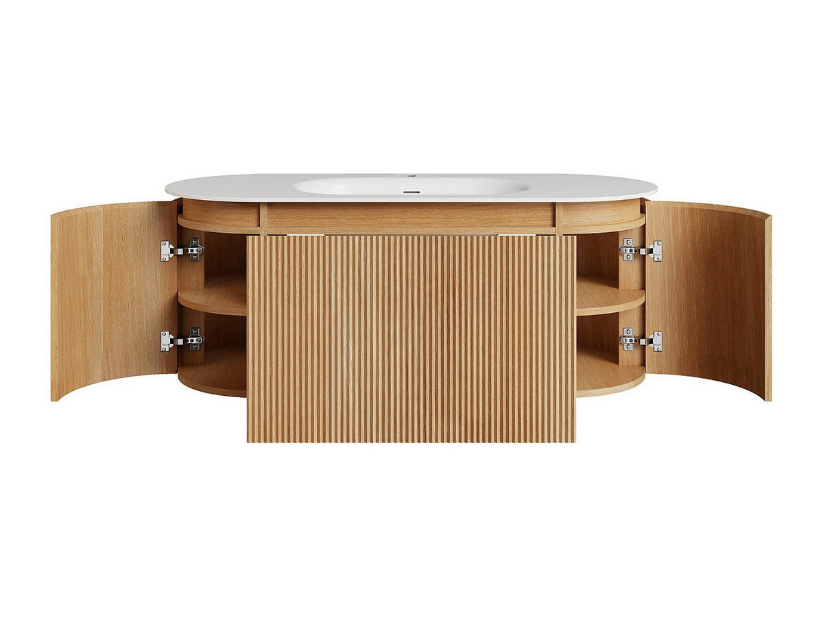 EINZELWASCHTISCH - 120 cm x 50 cm - holz - naturfarben hell Liliko - Naturfarben, Holz (120/46/50cm) - Vente-Unique